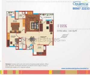 3 bhk Apartment/Flat for sale in Sandwoods Opulencia Sector 110 Mohali