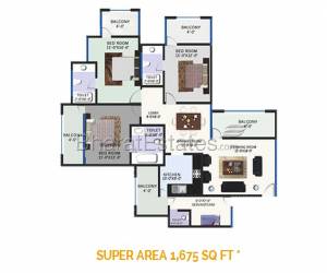 3 bhk Apartment/Flat for rent in Dwarka