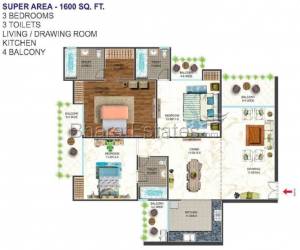 3 bhk Apartment/Flat for rent in Dwarka