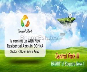 Central Park 3 Launch 3BHK Luxury Apartments 1562 Sq.Ft Sector 33 Sohna Call @ +91 9250404177