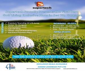 Supertech Golf Facing Plots 172 Sq.Yds Sector 79 Gurgaon Call @ 9250404177