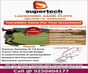 Supertech Aadri Plots Call @ 9250404177   250 Sq.Yds Sector 79 Gurgaon