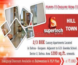  Supertech Hill Town 2 BHK 1200 Sq.Ft Sector 2 Sohna Gurgaon