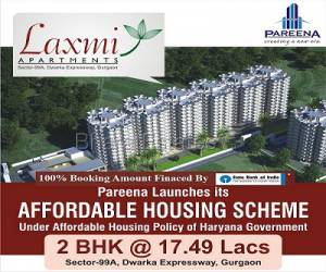 Pareena Laxmi Affordable 2 BHK @ 18.64 Lacs in Sector 99A Gurgaon