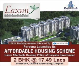 2 BHK Pareena Laxmi Affordable @ 17.49 Lacs in Sector 99A Gurgaon