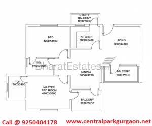 2 BHK Central Park 2 Belgravia (Phase-3) Sector 48 Gurgaon