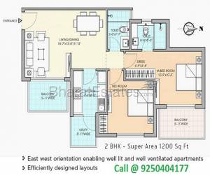 M3M Sierra 2 BHK 1200 Sq.ft Sector 68 Gurgaon