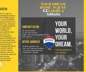 Residential  , 1200.0 Sq. Feet Adibatla Hyderabad 12.0 Lakh