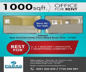 Office Space for rent in Swargate
